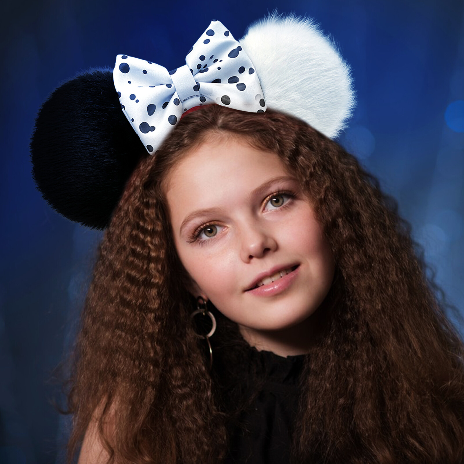 Disney- Parks Minnie Mickey Mouse Ear 101 Dalmations Cruella Devil Headband NWT