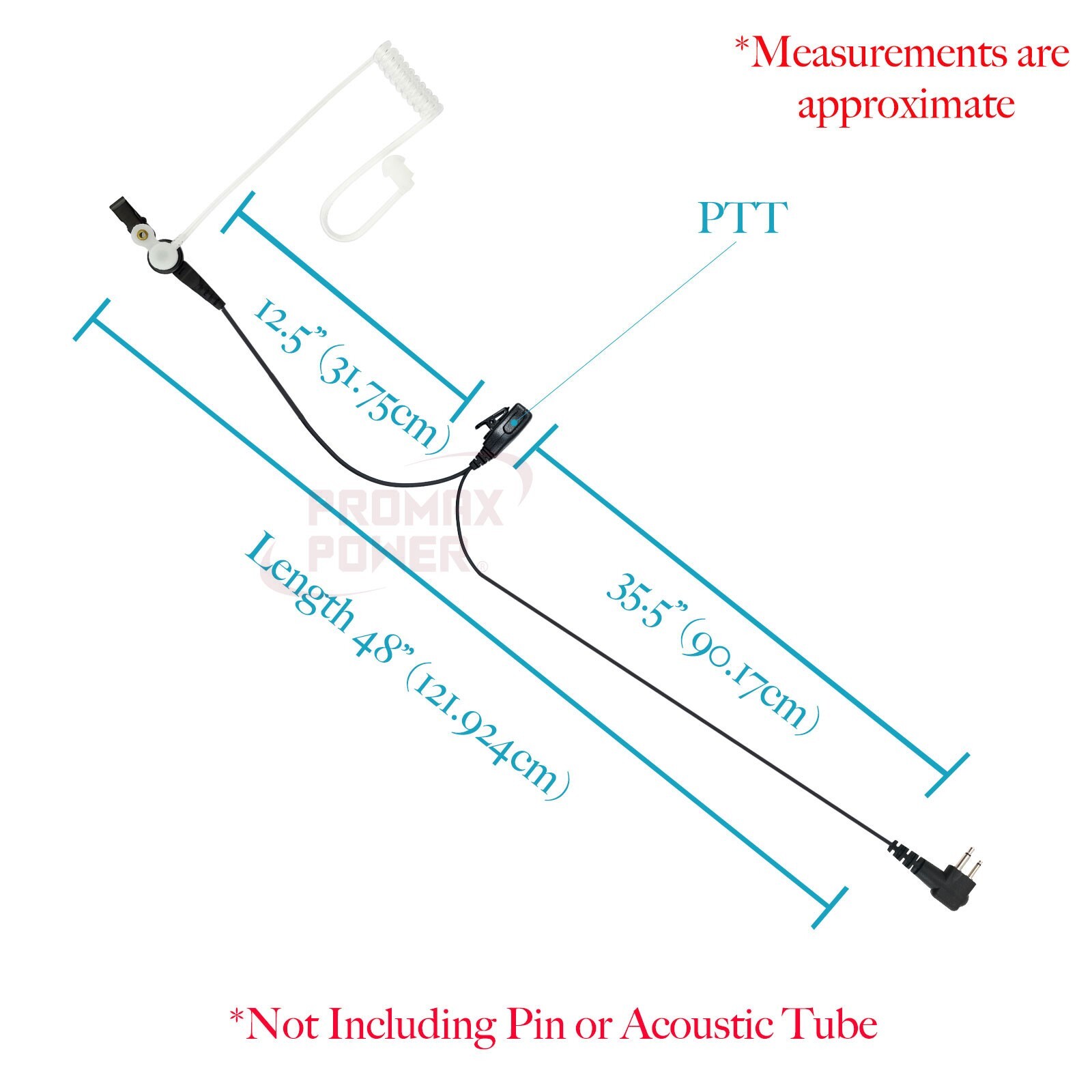 PTT Mic Acoustic Earpiece Headset for Motorola Walkie Talkie CP180 CP200 CLS1110