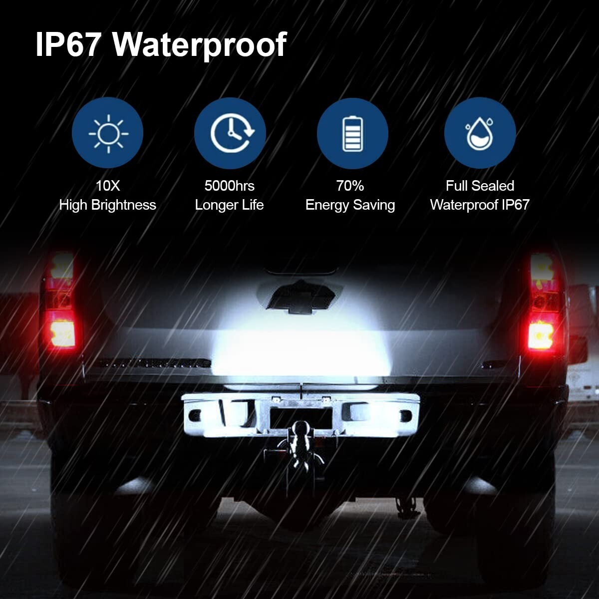 LED Chrome License Plate Lamp For 1999-2013 Chevrolet Silverado 1500/2500/3500HD