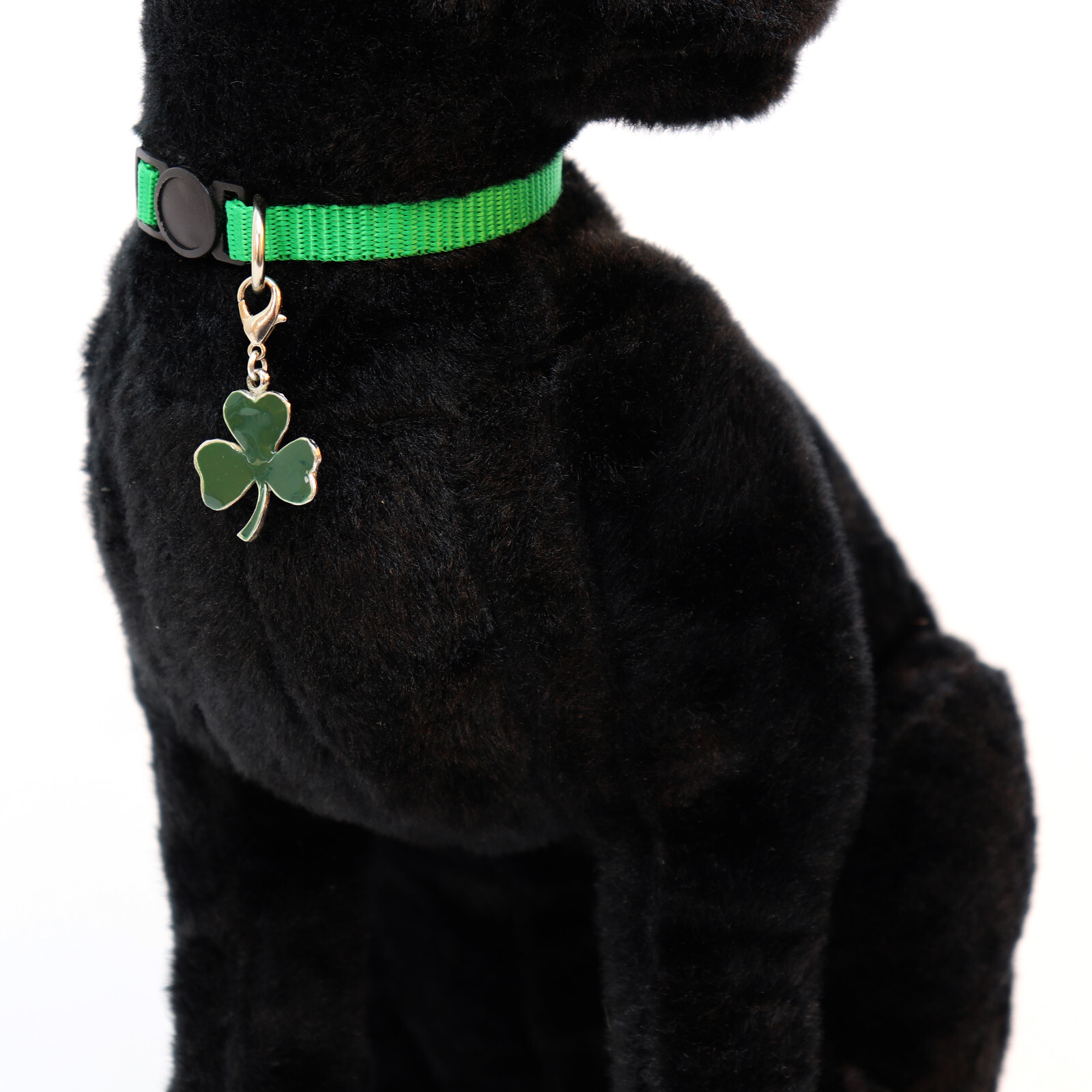 Green Cat Collar Green Shamrock Charm Safety Breakaway Adjustable Neck -CC-1037