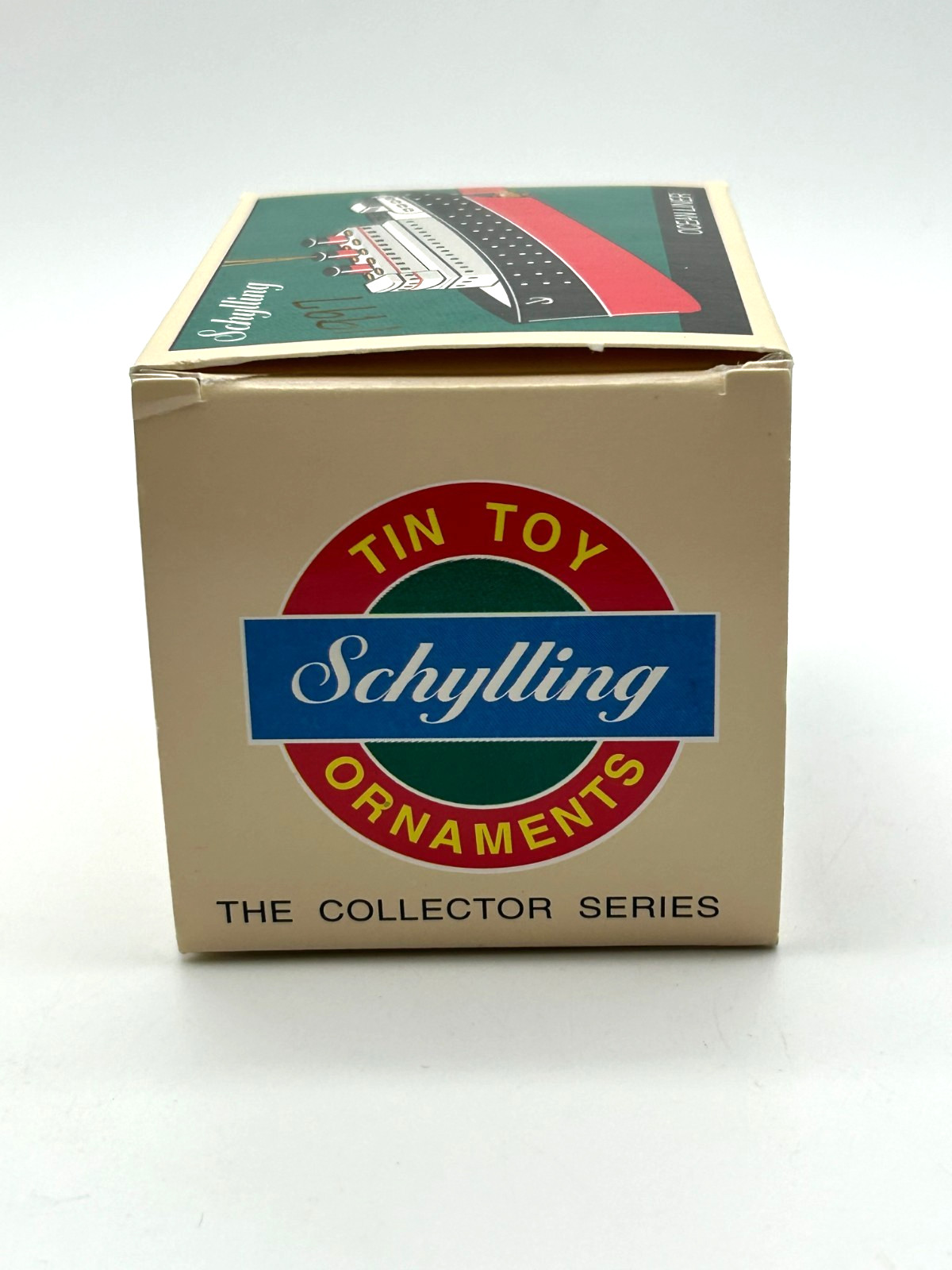 Vintage 1997 Tin Toy Schylling Christmas Ornament w/Box ~ Ocean Liner