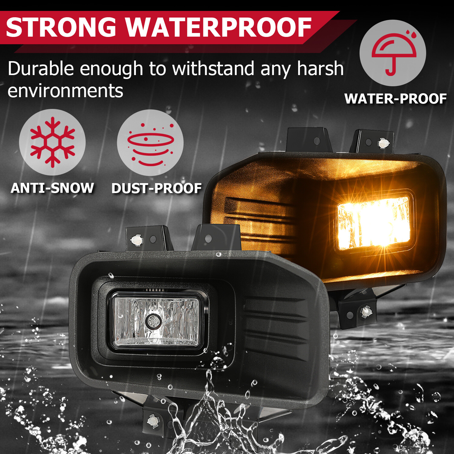 Halogen Fog Lights Driving Lamps Left & Right W/Bulbs For 2018-2020 Ford F-150