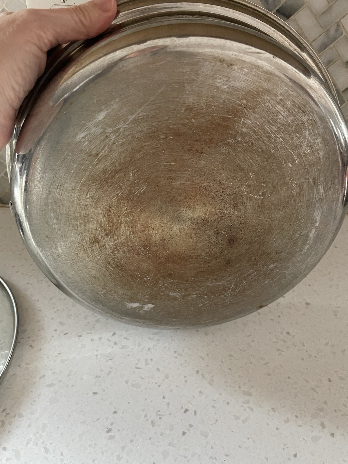 Vintage Amway Queen 3 Ply18/8 Stainless Steel 10-1/2"Frying Pan Not Original Lid