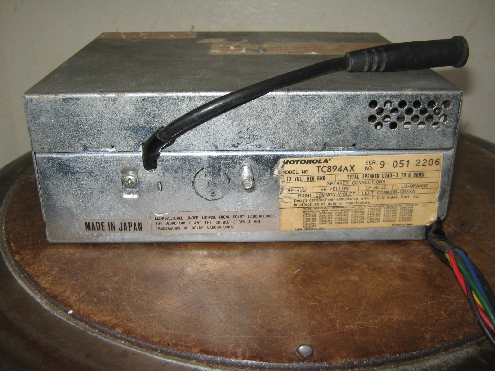 Motorola Car Stereo am fm Cassette TC894AX AM FM vintage old school with box