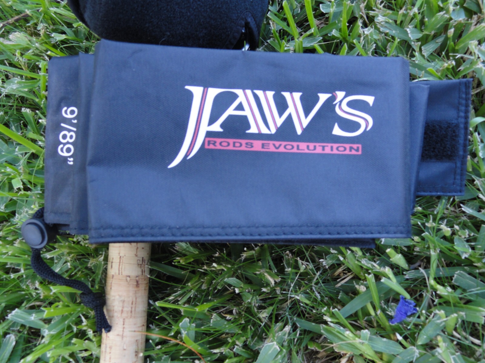 2-9' JAWS QUARTER CUT DESIGN TRAVEL ROD COVER FOR INSHORE OFFSHORE FISHING BLACK