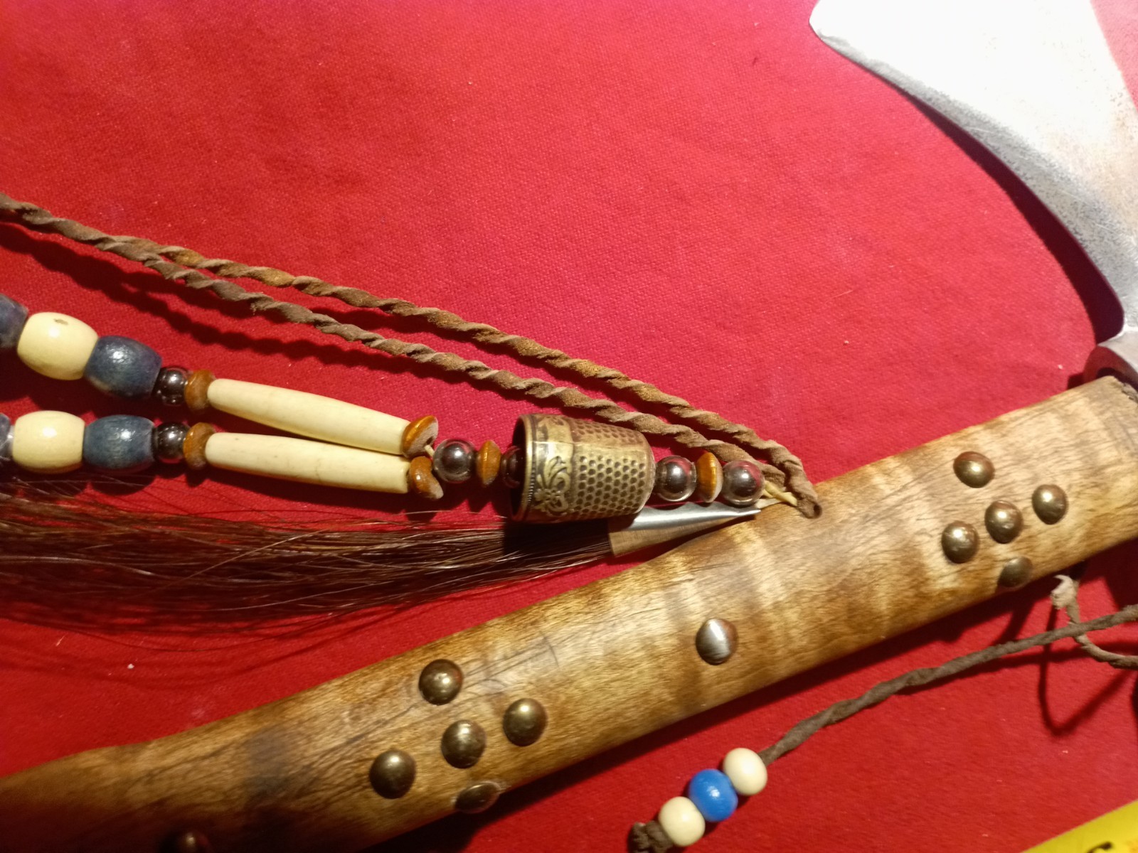 Native American Type Peace Pipe Tomahawk