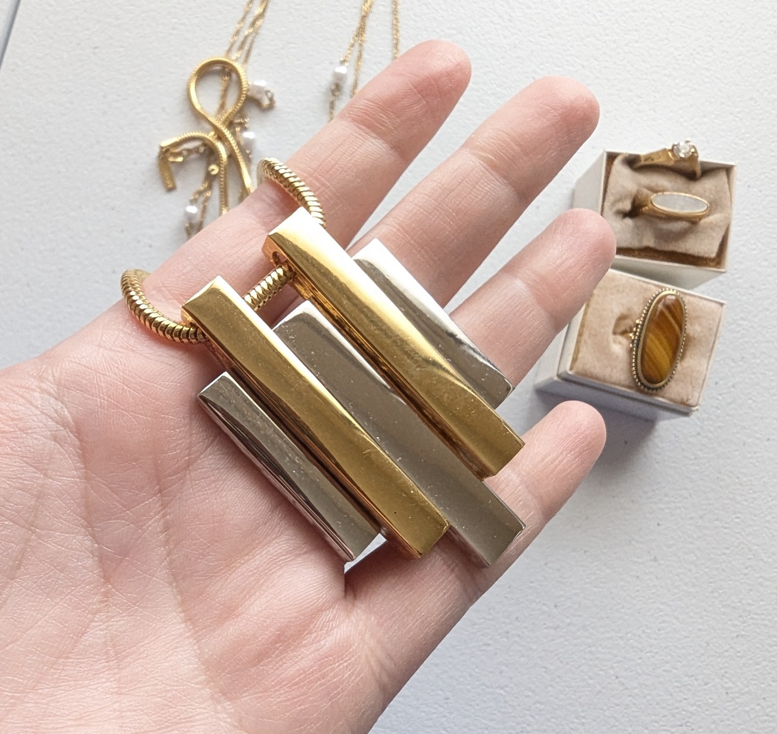 Vintage Avon Costume Jewelry Lot 80s 90s Rings Necklace