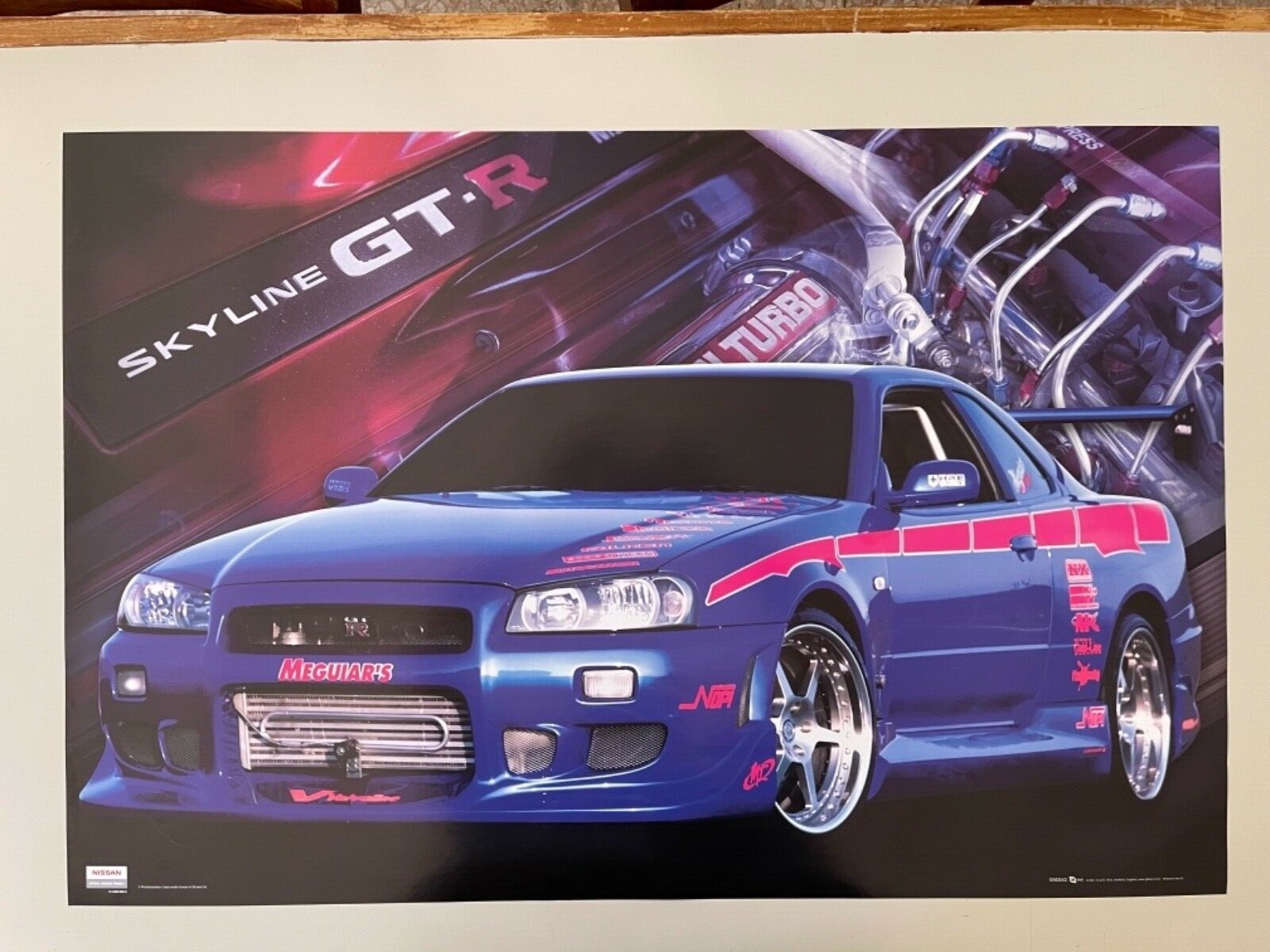 NISSAN SKYLINE 34 GTR, OFFICIAL LICENSED 2000’s POSTER