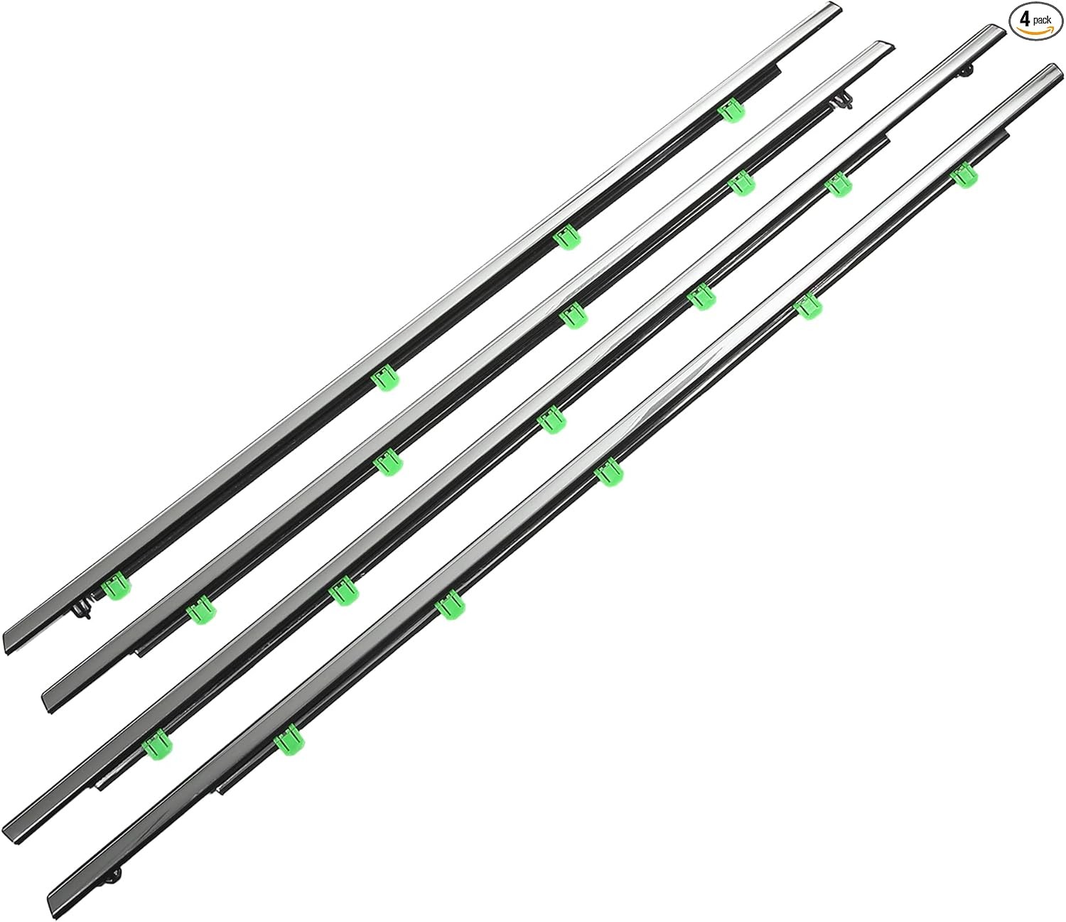 4pcs Weatherstrip Window Trim Seal Belt Car Outside Window Seal Belt for 2012-2