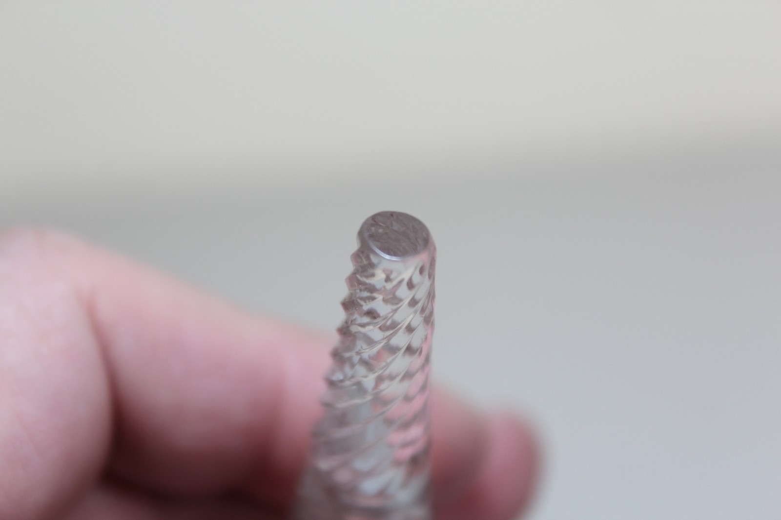 Victorian Sterling Silver Cut Crystal Laydown Perfume Vial Amethyst Gen Hinged