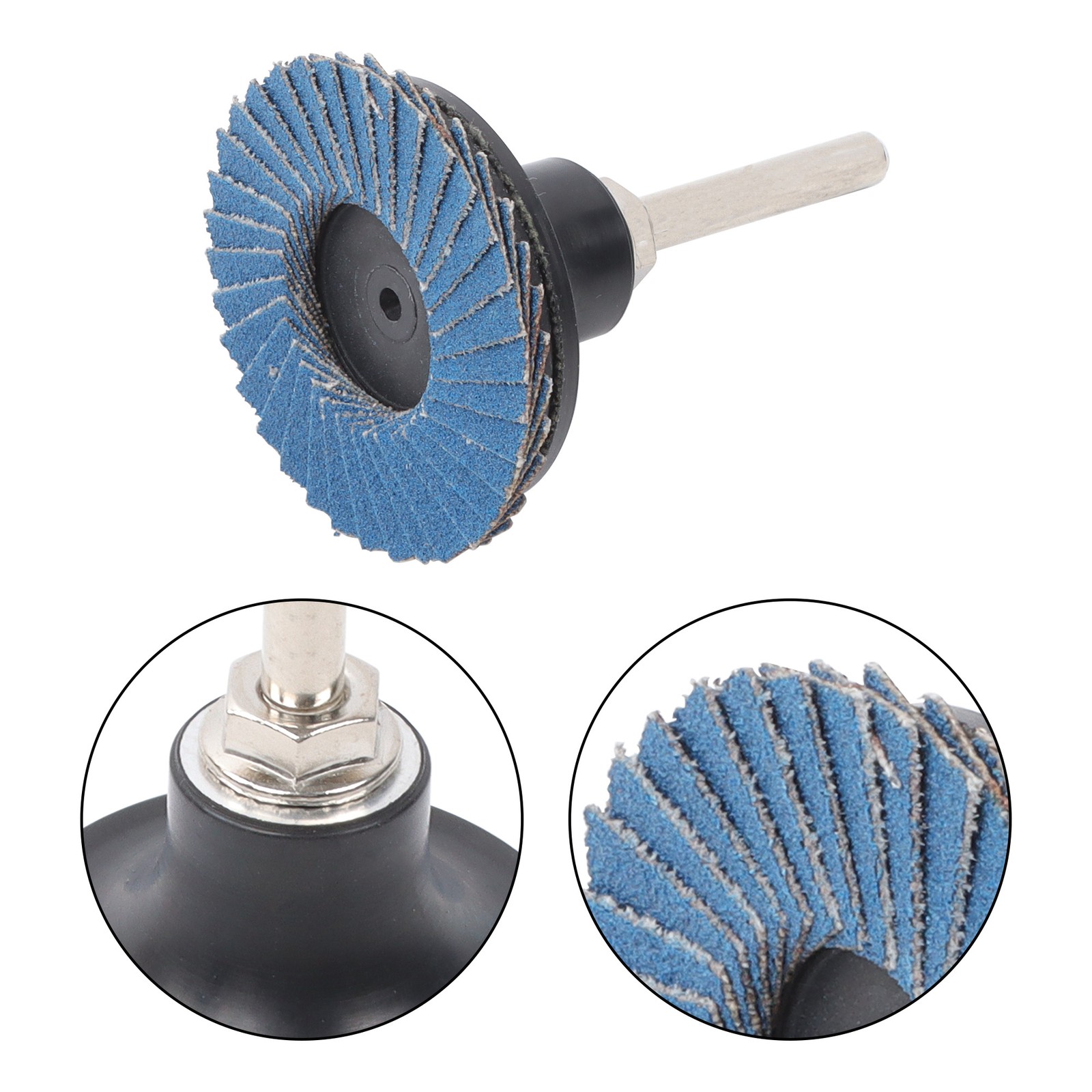 60Pcs 2Inch Mixed Flap Discs Roll Lock Sanding Grinding Wheels 40 60 80 120 Grit