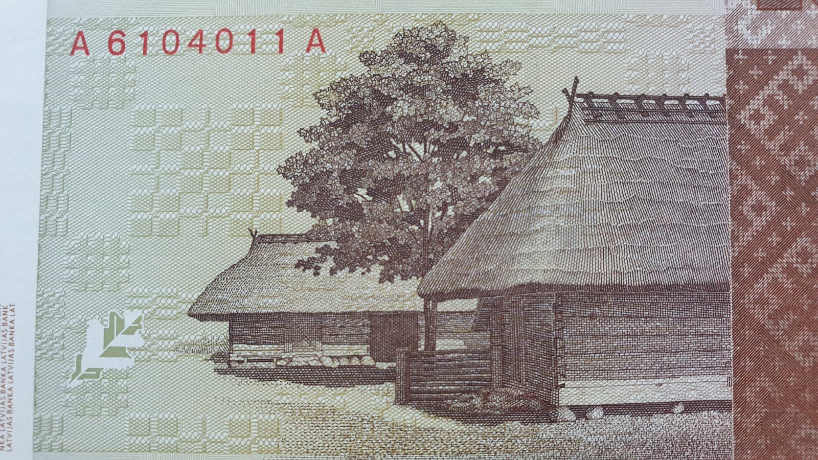 LATVIA 20 latu 1992, P-45, UNC/aUNC ..011A