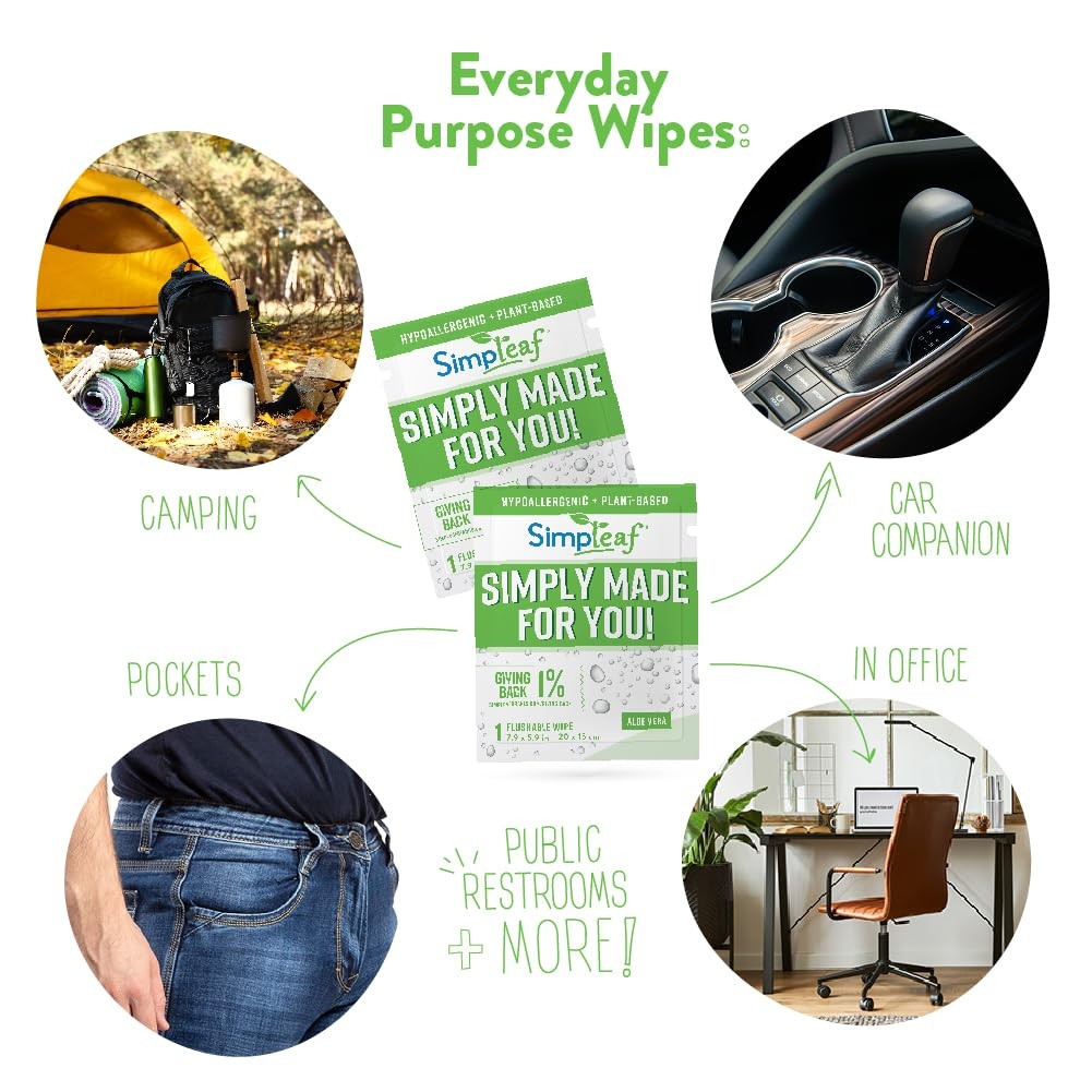 Soothing Aloe Vera Wet Wipes - Flushable & Moisture-Rich for All Skin Types