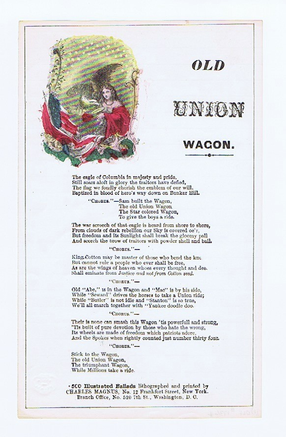 The Old Union Wagon - Abe Lincoln - 1863 - Emancipation! - mire of secession!