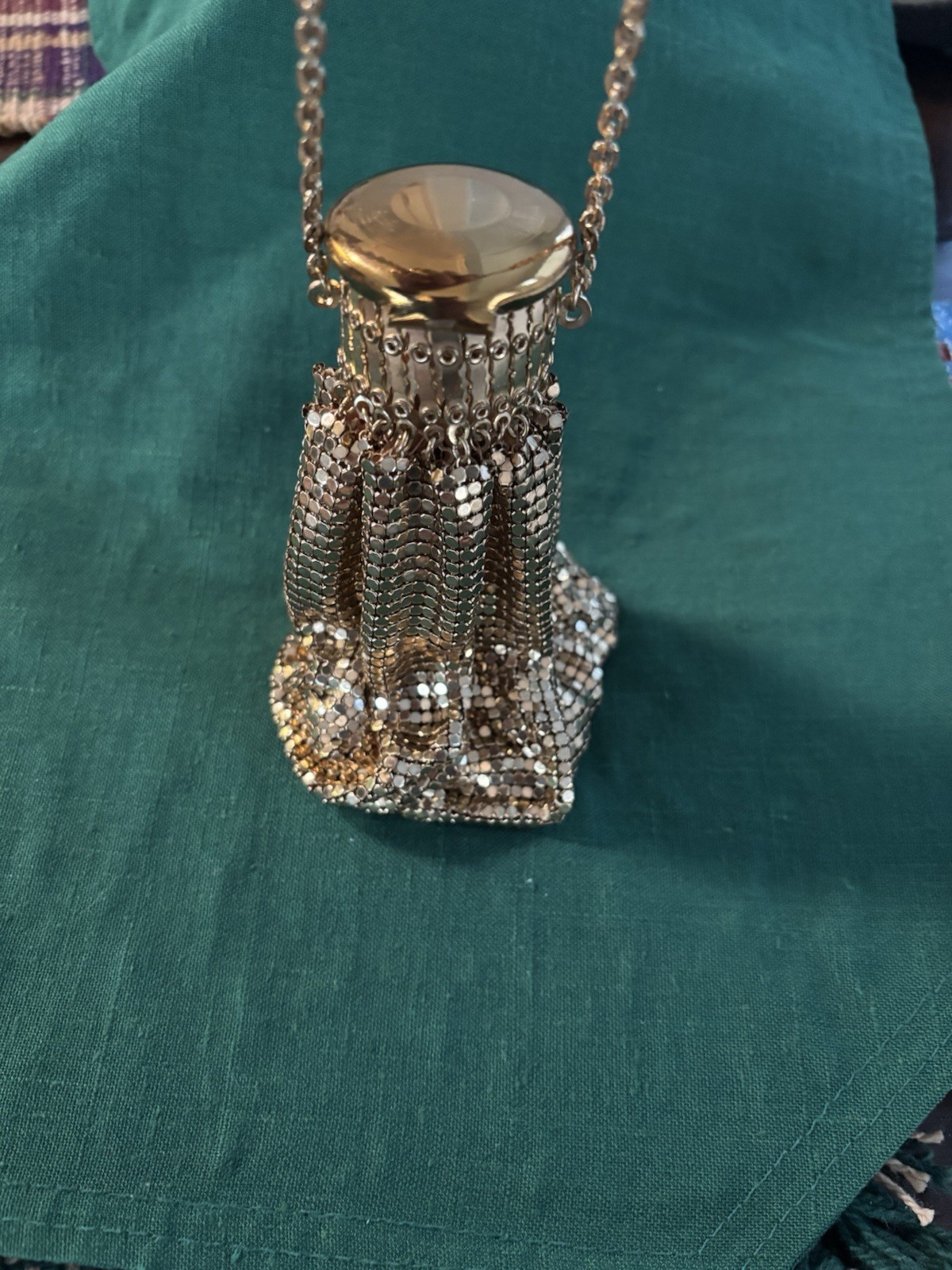 Vintage Whiting & Davis Mesh Purse Flapper Beggar's Bag Expandable Gate Top