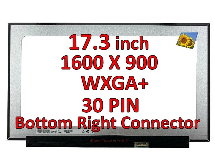 B173RTN03.0 B173RTN03.1 Led Lcd Screen 17.3" HD+ 1600x900 30 Pin