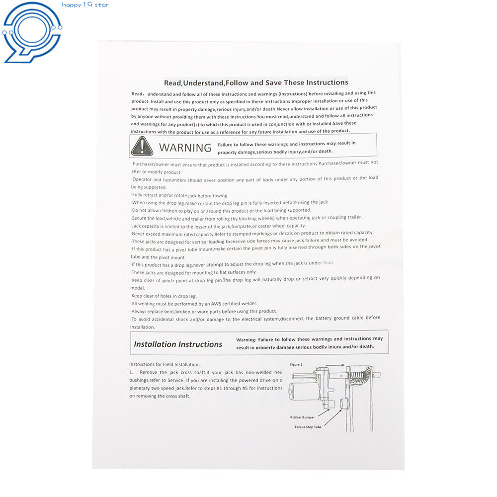 Replace For Electric Powered Trailer Jack Kit 12000 Lbs For Trailer 1824200100