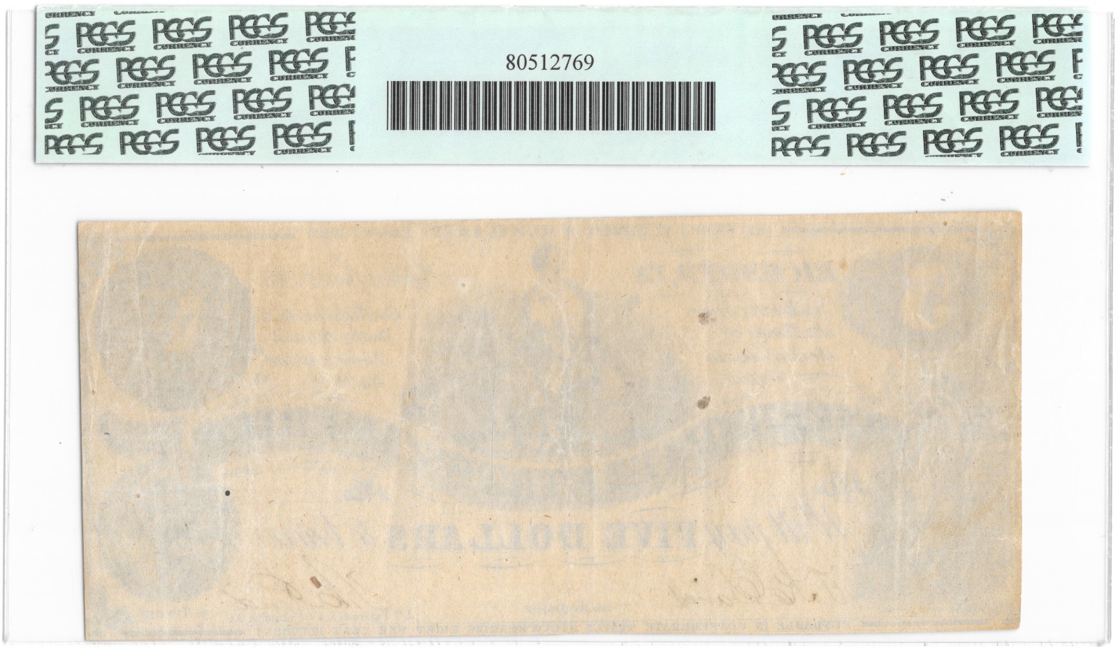 T-36 1861 $5 Confederate Note Civil War Money PCGS Currency VF35 PPQ EPQ PF-4