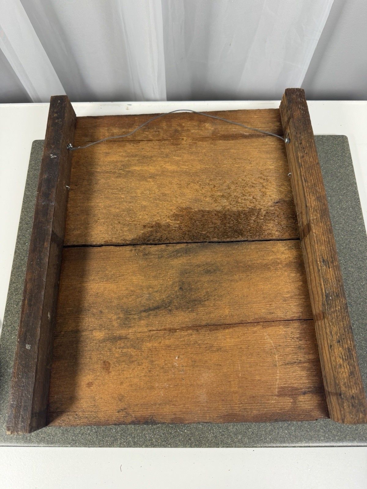 J&P Coats Vintage Print Ad Wood Slat Sign 13.5" x 12"