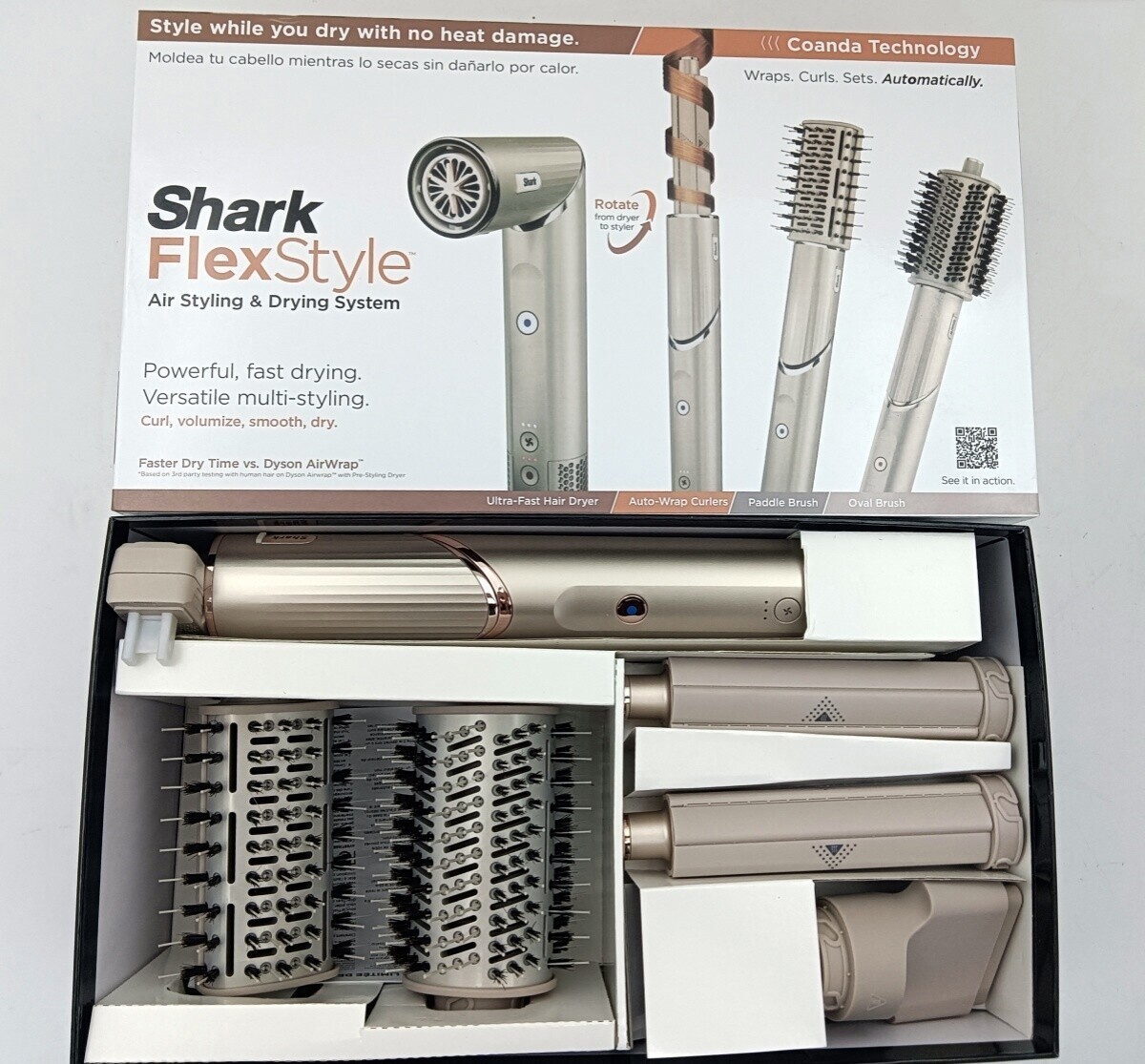 Shark Flex Style 1300W Air Styling & Drying System - Stone (HD430) Open STOCK US
