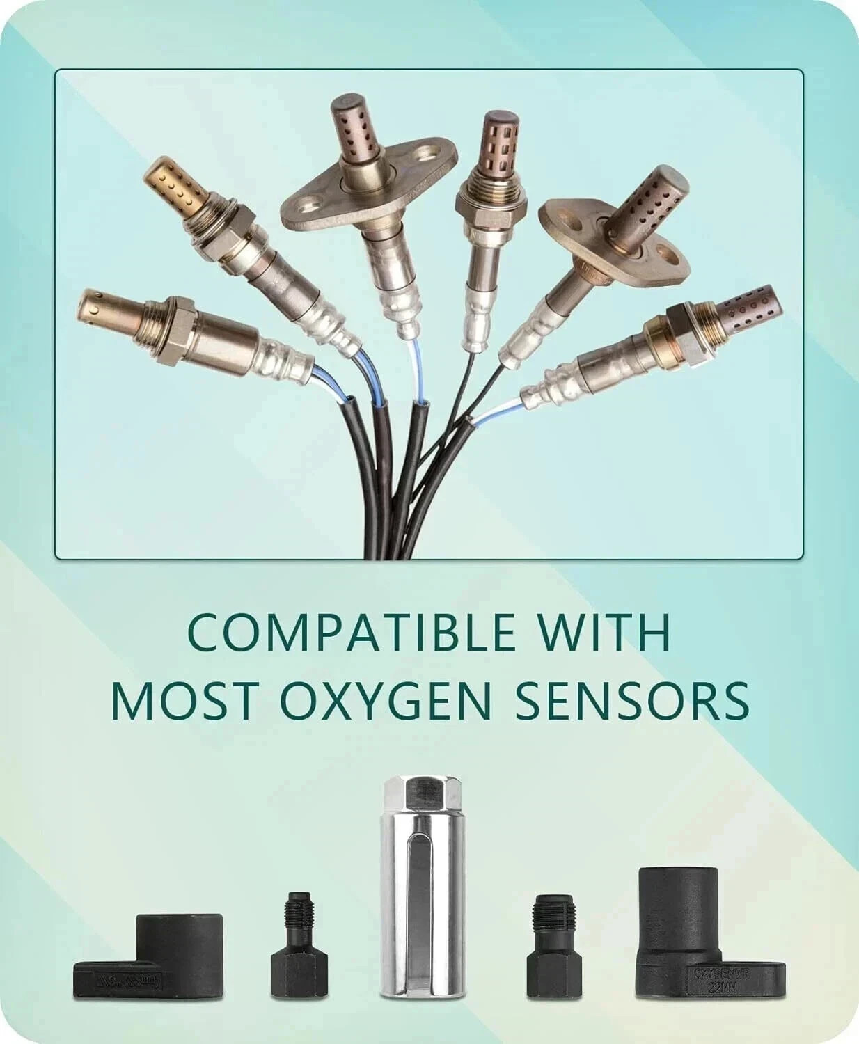 O2 Oxygen Sensor Socket Thread Chaser Set 2PCS O2 Sensor Wrench Removal Tool Kit