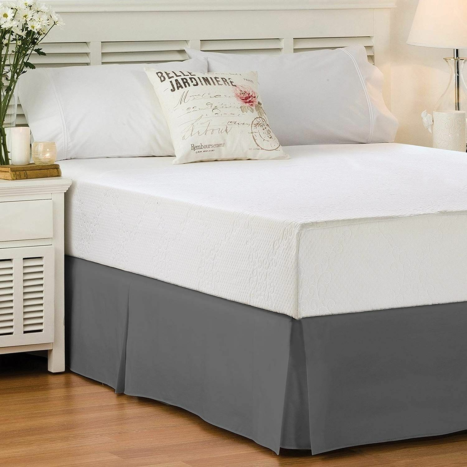 Bed Skirt Premium Full Queen King Size Microfiber Hotel Quality 14" Drop Skirts