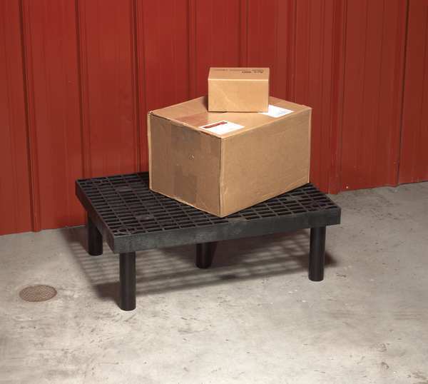 Structural Plastics D3624 Dunnage Rack, 500 Lb Load Capacity, Hdpe, 12 In H X