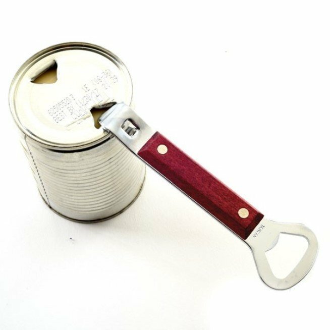 Norpro 2 PACK Heavy Duty Wood Handle Soda Pop Beer Can Punch / Bottle Opener