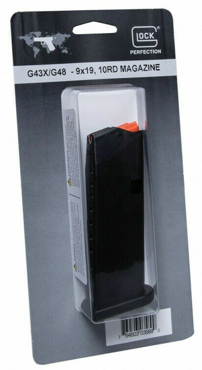 GLOCK 43X Magazine 10 Round RD 9mm Clip Mag G43X G48 47818 FITS 48 AND 43X ONLY