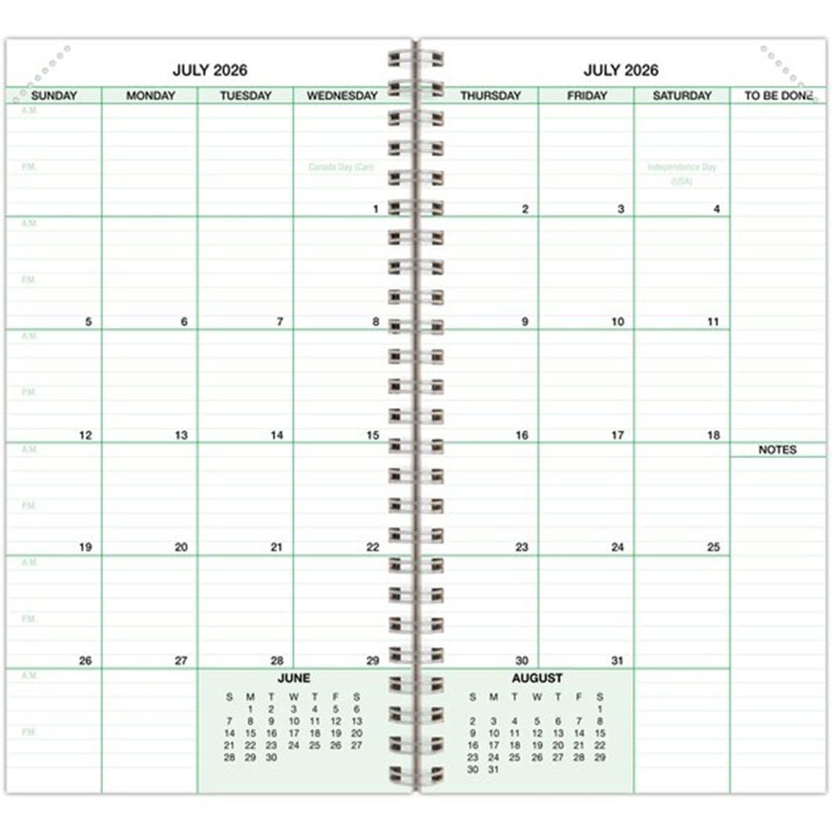 Day-Timer Jul26–Jun27, 1-Page/Day Planner Refill Pocket 3-1/2 x 6-1/2" +Extras