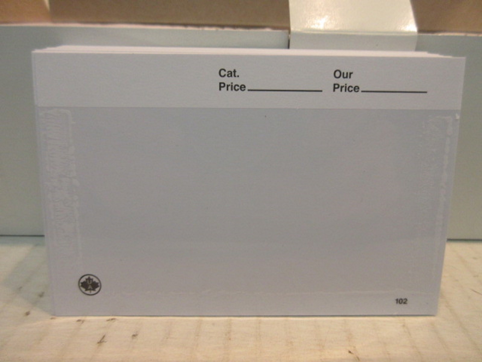 Box of 1000 Unitrade 102 White Dealer Sales Cards For Stamps