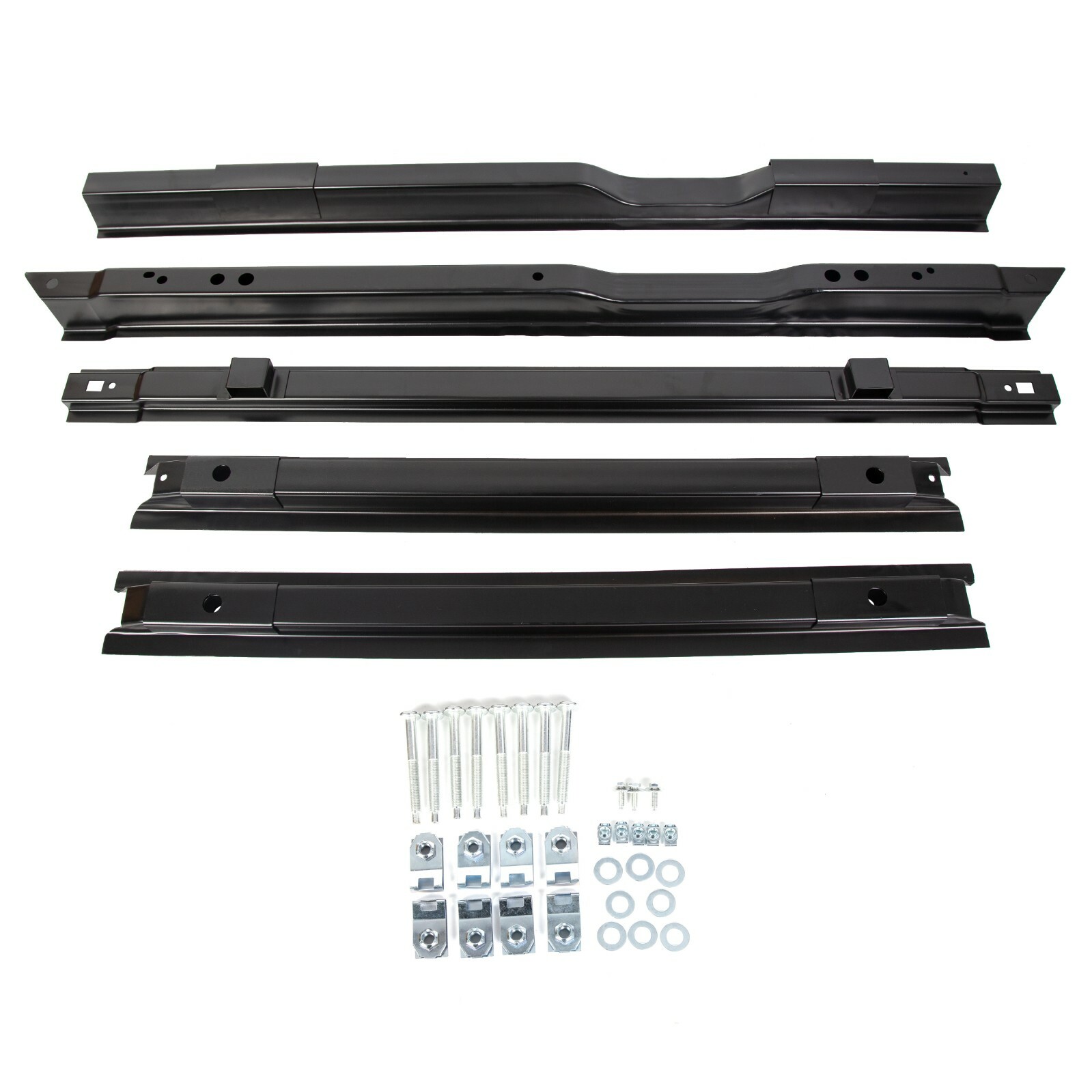 Black Truck Long Bed Rail Floor Support For Ford Super Duty F250 F350 F450 99-18