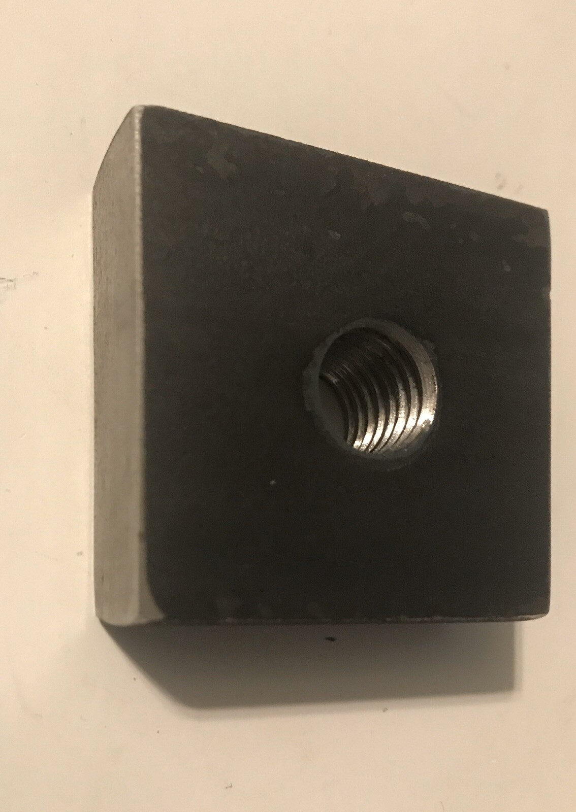 WELD ON THREAD STEEL BLOCK 2”x2”x3/4 THICK. 1/2 NC TAPPED HOLE. SEE DESCRIPTION