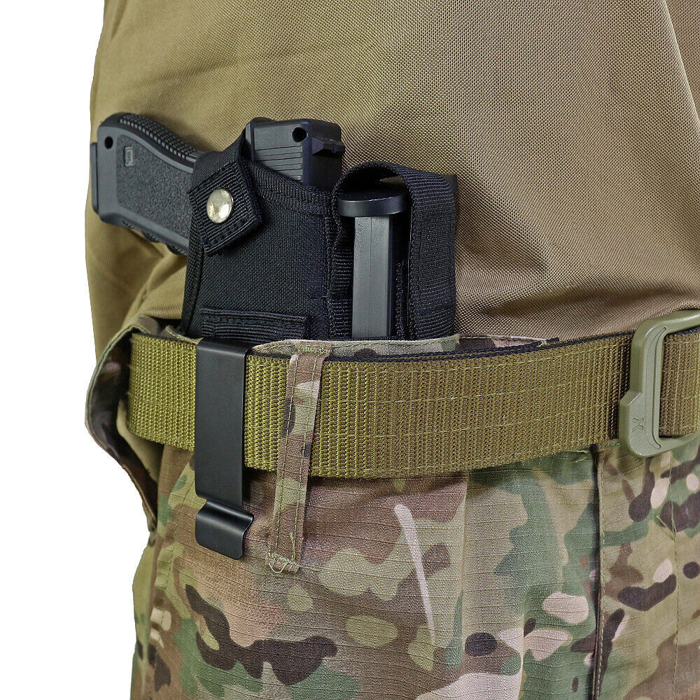 Universal IWB OWB Tactical Gun Holster with Mag Pouch Concealed Carry Pistol