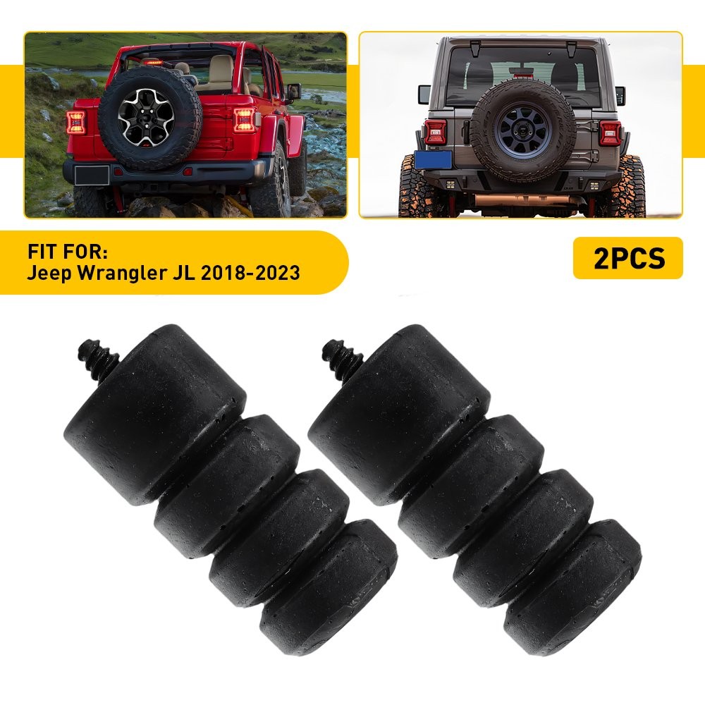 2X Tailgate Bump Stop For Jeep Wrangler JK 2018-23 Spare Tire Carrier Bump Stop