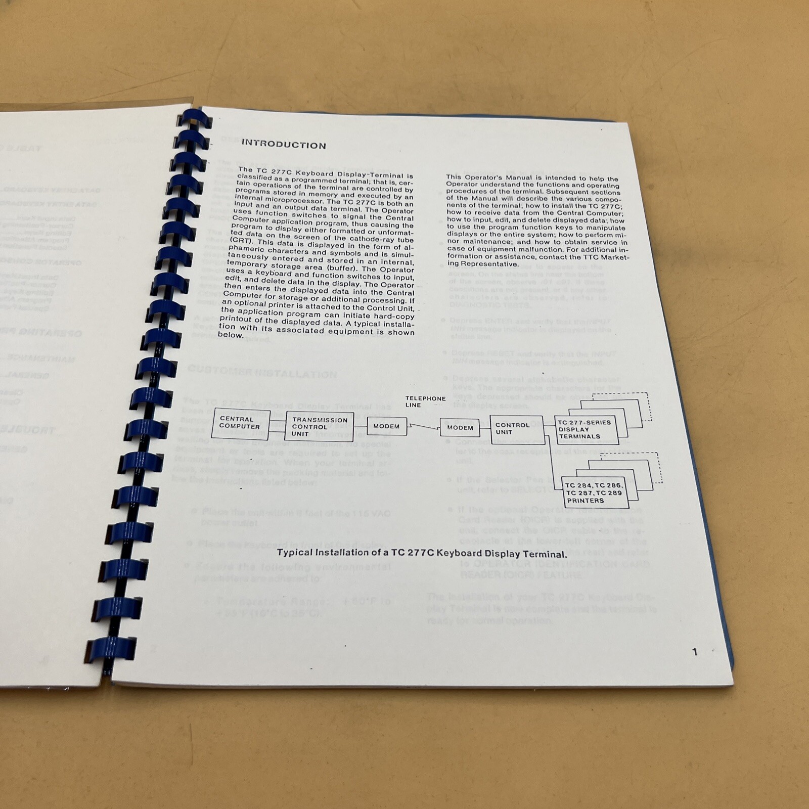 Telex Terminal Communications TC 277C Keyboard Display Terminal Operators Manual