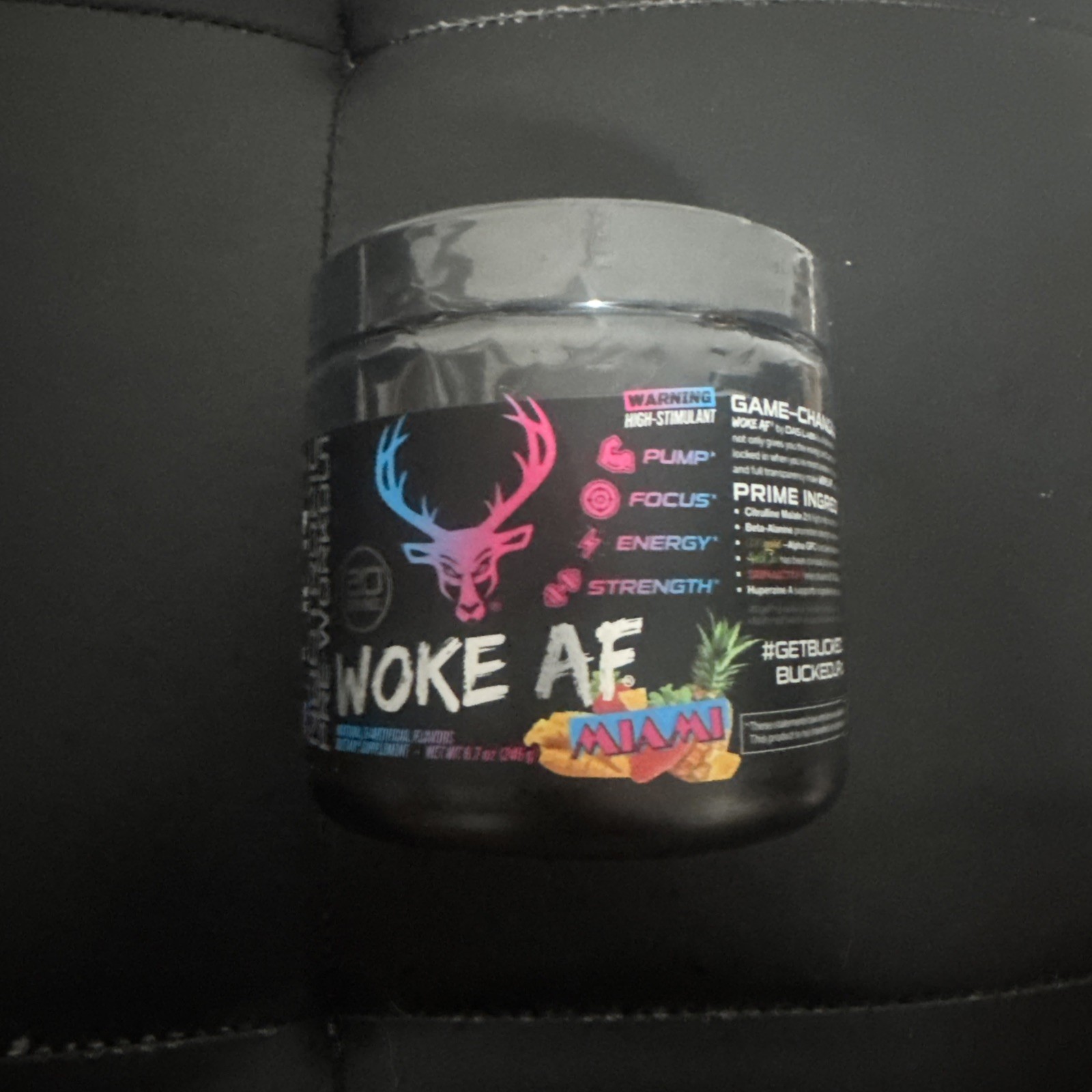 Bucked Up Woke AF MIAMI Preworkout  - 8.68oz Exp 12/26-9/27