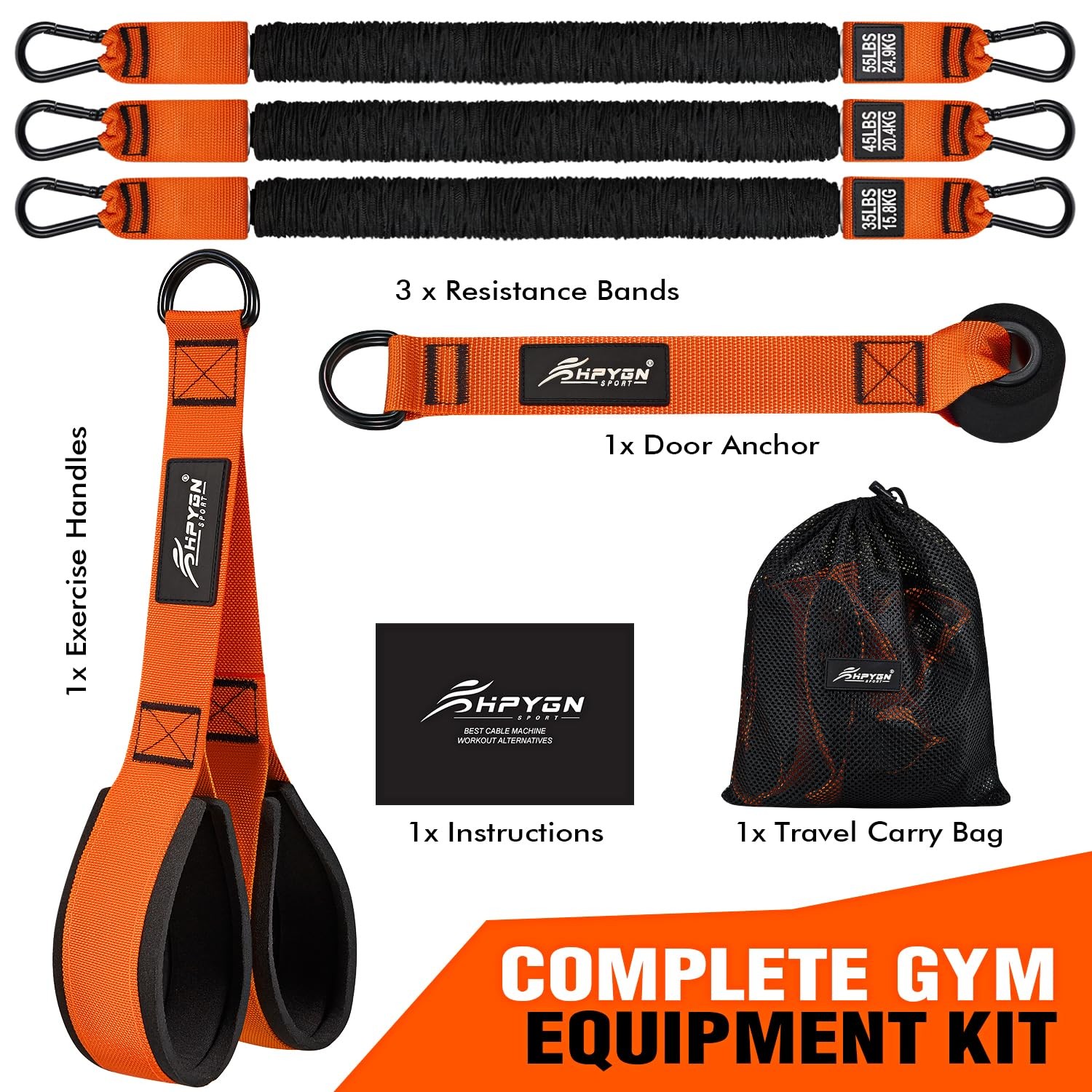 Resistance Bands Training for Arms, Biceps, Triceps, Back, Abs, Shoulders, He...