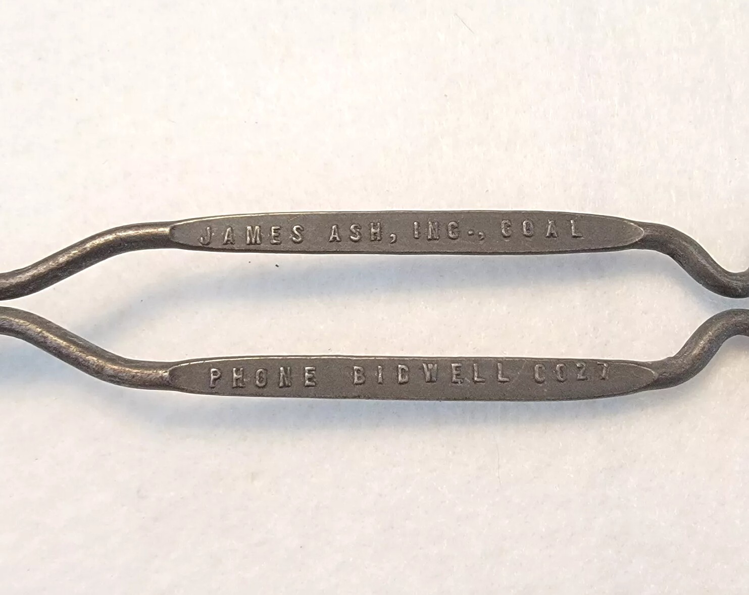 Antique 1914 Advertising Spoon / Bottle Opener - Wm. F. Burhenn Plumbing Heating