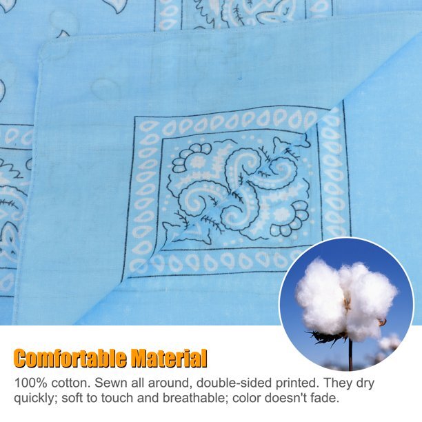 Mens Womens 3/6/12 Pack Lot Paisley Print Bandana 100% Cotton Head Warp Scarf