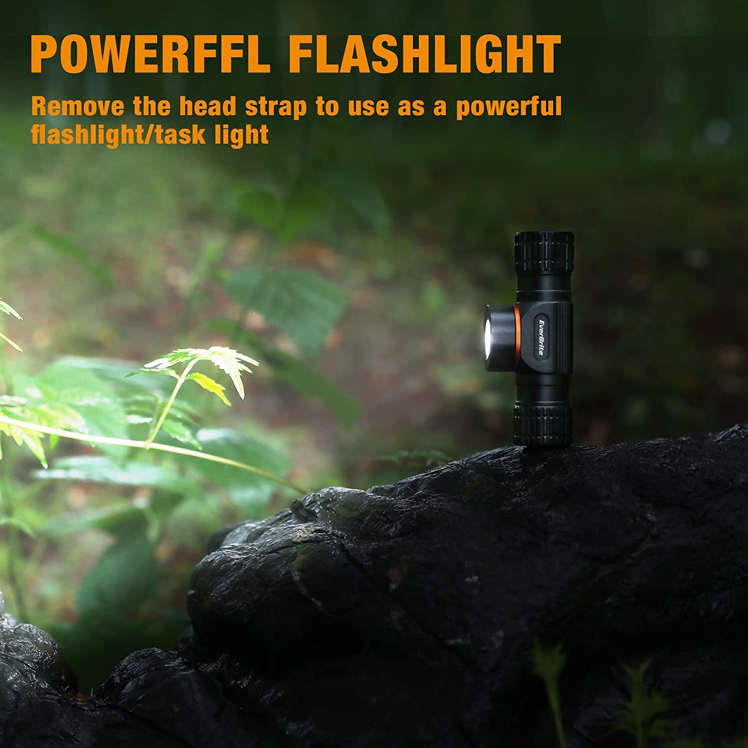 EverBrite Rechargeable Headlamp 1000 Lumen LED USB-C 5 Light Modes Magnetic Base