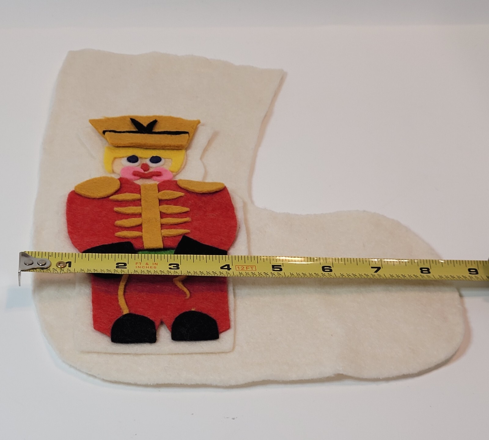 Vtg Felt Christmas Stockings Set Of 2 Toy Soldier & Angels Naive Style Japan?