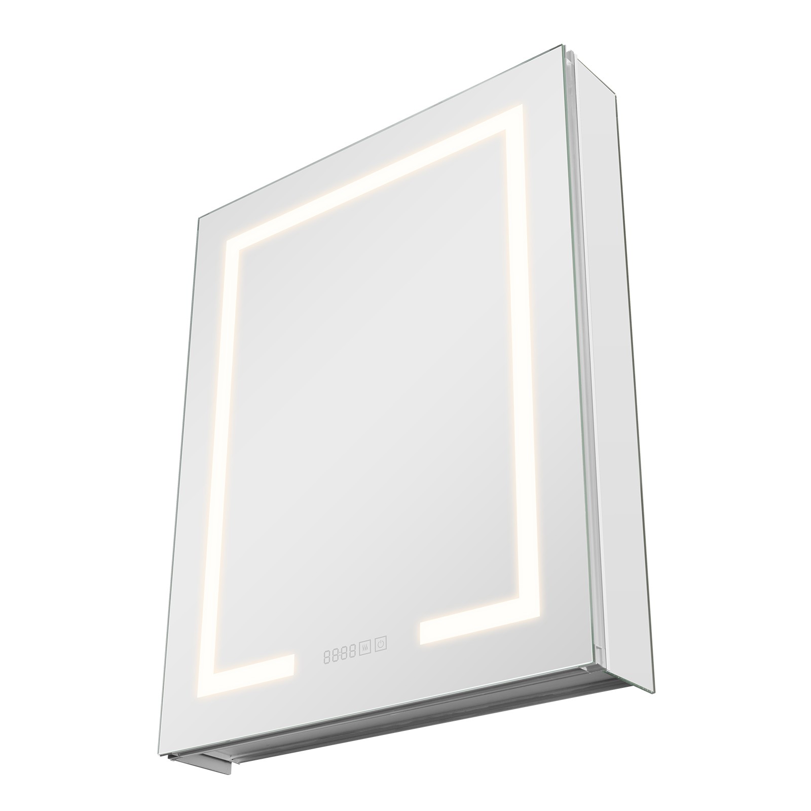 VEVOR Lighted Medicine Cabinet with HD Mirror 24 x 30 in Recessed or Wall Mount