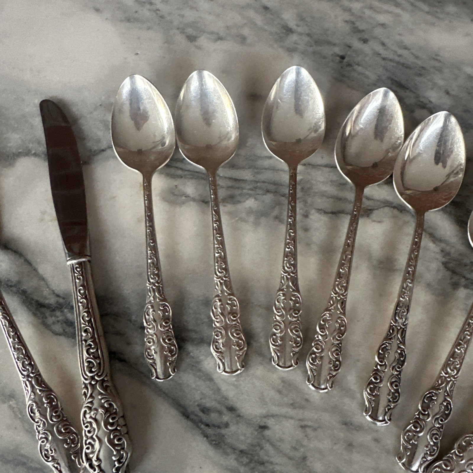VTG Set Of 9 Towle Segovia Silverplate Flatware 1968-1970