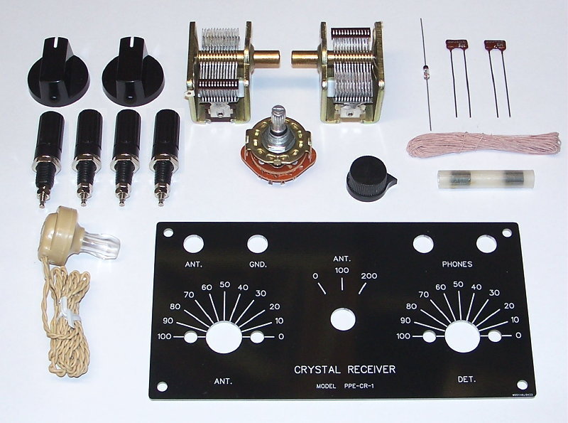_FREE-AMP_ HIGH PERFORMANCE  - DOUBLE TUNED - crystal radio AM receiver kit set