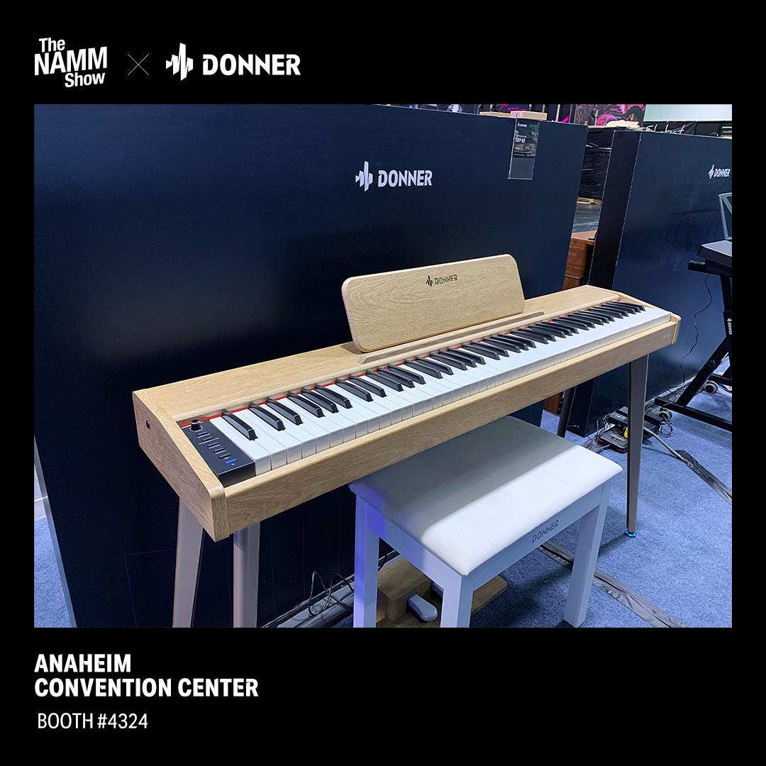 Donner DDP-60 Digital Piano Keyboard with Stand Pedal, Natural