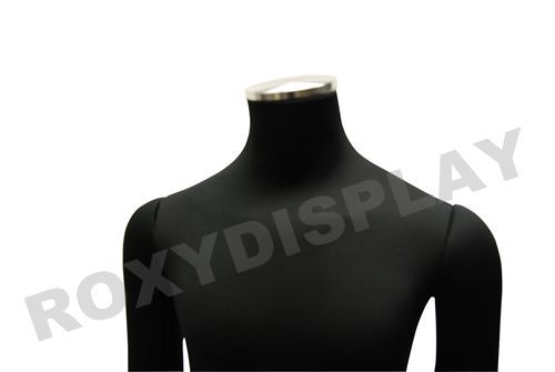 Male full body Poseable Mannequin Black jersey covered body form #JF-M02SOFTX