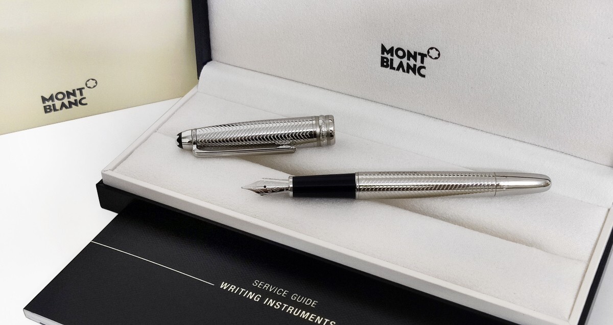 Refurbished# Meisterstuck Solitaire Full Silver Barley Fountain | Ink Pen