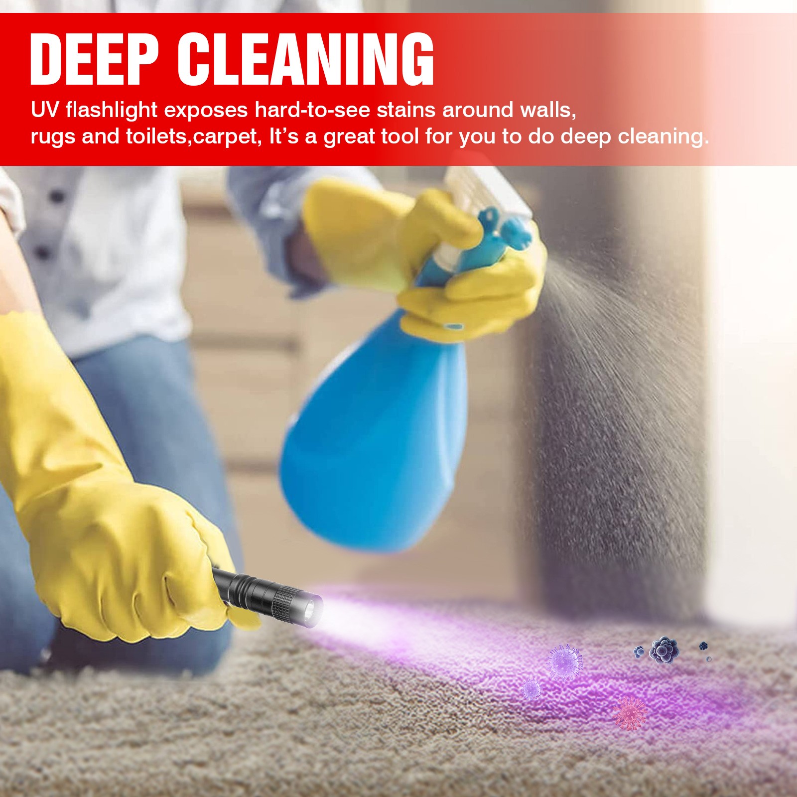 20PACK EDC UV Flashlight Pen Light 395nm Black Light for Pet Urine Detection