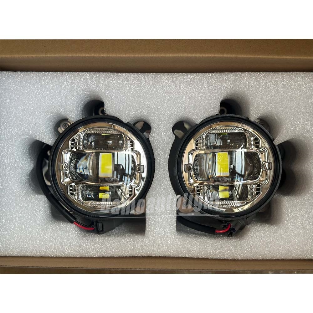 2X Chrome LED Fog Lights For Honda GL1800 Goldwing 1800 2002-2010 Plug and Play